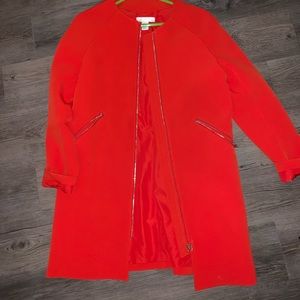Bright red long blazer